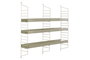 Hanah Home Estantería de Pared Cm-068-B en Color Topo